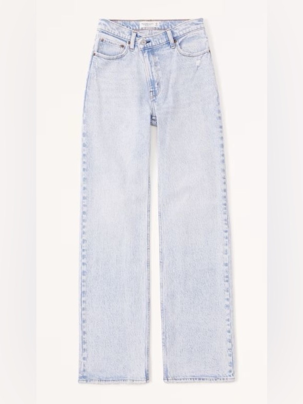 A&F Curve Love High Rise 90s Relaxed Jean with Criss-Cross Waistband - 23 SHORT